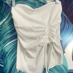 Cute White Strapless Top